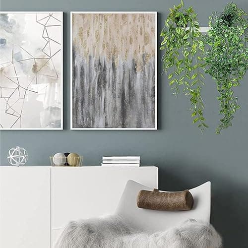 XongSyue Artificial Hanging Plants, 2pcs Artificial Plants Indoors in pots | Greenery Fake Plants Decor, Small Artificial Plants in Pots, Fake Potted Plants, Faux Plants for Wall Home Room Office Decor thumbnail 7