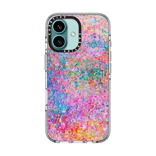 CASETiFY Clear iPhone 16 Case [Not Yellowing / 6.6 ft. 3X Military Grade Drop Protection/Magsafe] - My Neon Summer - Clear thumbnail 4