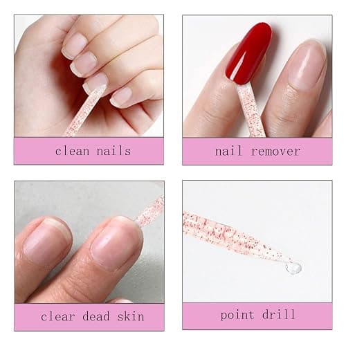 100 PCS Nail Sticks, 100 PCS Mini Nail Files Double Sided Nail Buffer, Nail Care Sticks, Cuticle Manicure and Pedicure Stick for Fingernail, Cleaning Cuticle Stick - Pink thumbnail 4