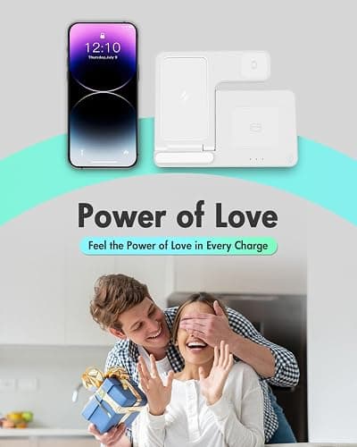 Wireless Charger Charging Station: 3 in 1 Charger Stand Multiple Devices for Apple - iPhone 17 16e 16 15 14 Pro Max 13 12 11 - Watch 10 9 8 7 6 5 4 3 2 SE and Ultra Series - Airpods 4 3 Pro, White thumbnail 9