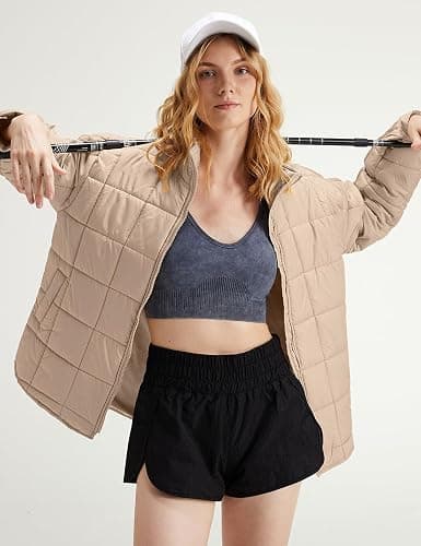Gacaky Women's Baggy Lightweight Zip Puffer Jacket Warm Winter Down Coat with Pockets thumbnail 4