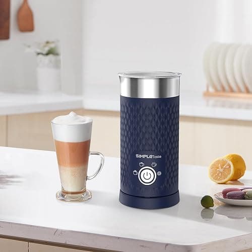 SIMPLETASTE Milk Frother, 4-in-1 Electric Milk Steamer, Automatic Warm and Cold Foam Maker and Milk Warmer for Latte, Cappuccinos, Macchiato thumbnail 2