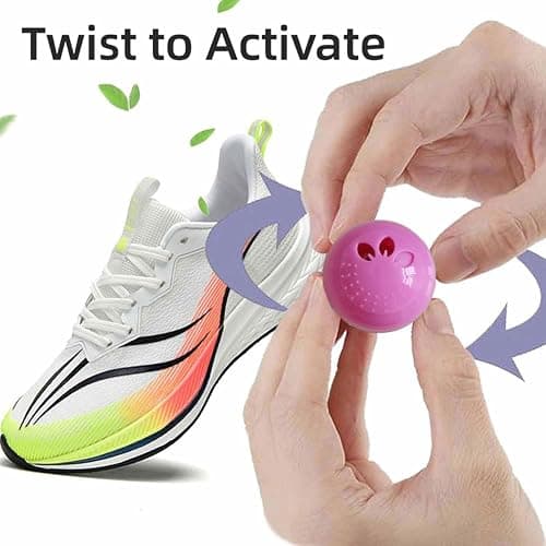 Vlufiee Shoe Deodorizer Balls for Sneaker, Fresh Linen Scent, Essential Oil Sneaker Deodorizer Ball, Small Spaces Odor Eliminator Air Freshener for Shoes, Gym Bags, Drawers and Locker thumbnail 3