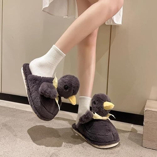 VTTDB Duck Slippers for Women Fuzzy Animal Plush Slippers Winter Indoor House Slides Warm Fluffy Slipper for Men thumbnail 4