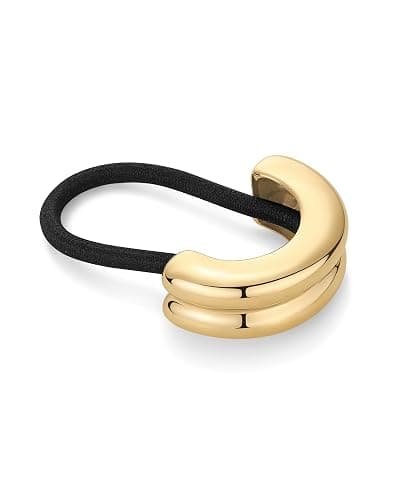 PAVOI Chunky Band Waterproof Double Statement Hair Accessories, Yellow Gold - Image 1