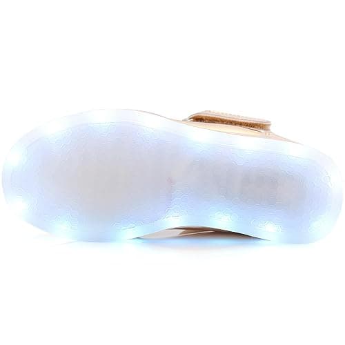 APTESOL Kids LED Light Up Shoes with Adjustable Hook & Loop - Rechargeable High Top Flashing Sparkly Luminous Glowing Sneakers, Cool Adorable Light-Up Tenis for Boys Girls thumbnail 7