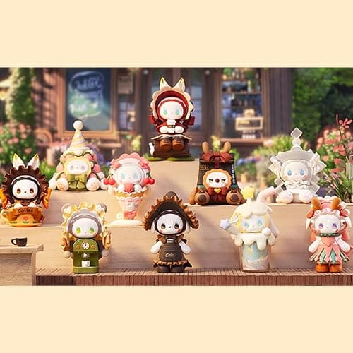 Emma Coffee Shop Series Blind Box Action Figures Mystery Box Cute Random Toys Birthday Gifts Christmas Collectible Toy for Desktop Ornaments,1PC thumbnail 2
