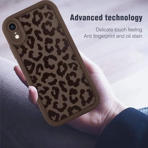 MOWIME Compatible with iPhone XR Case, Cheetah Print Shockproof Soft TPU Protective Cover for Women Girls, Slim Anti Scratch Leopard Case for iPhone XR 6.1 Inch, Brown thumbnail 7