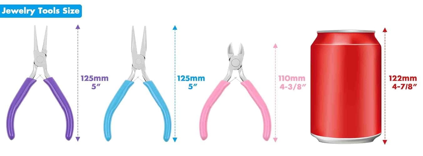 Shynek 3pcs Jewelry Making Plier Tools with Needle/Chain/Round Nose Pliers and Wire Cutter for Jewelry Repair, Wire Wrapping, Crafts, Jewelry Making Supplies thumbnail 2
