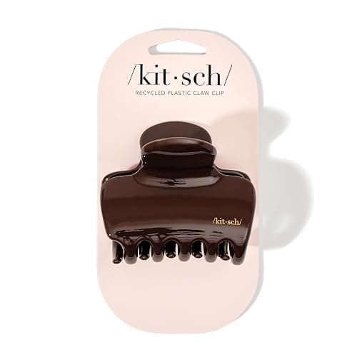 Kitsch Plastic Puffy Claw Clip for Women - 3.15 Inches Claw Clips for Full or Half Ponytail, Secure Hold for Thick Hair, Stylish Hair Accessories | Ideal Gifts for Women - Chocolate, 1pc thumbnail 2