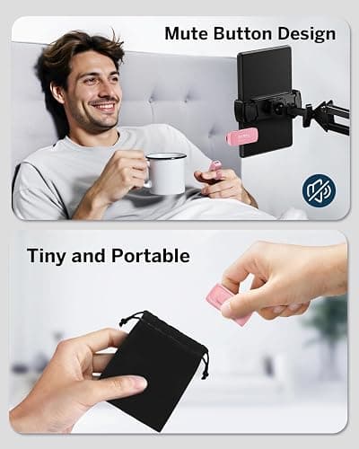 DATAFY [Case-Friendly] Remote Control Page Turner Ring for Kindle Paperwhite Oasis Scribe Kobo eReaders, Camera Camcorder Remote Controls, Page Turner Clicker for iPhone ipad Tablets with Storage Bag thumbnail 7