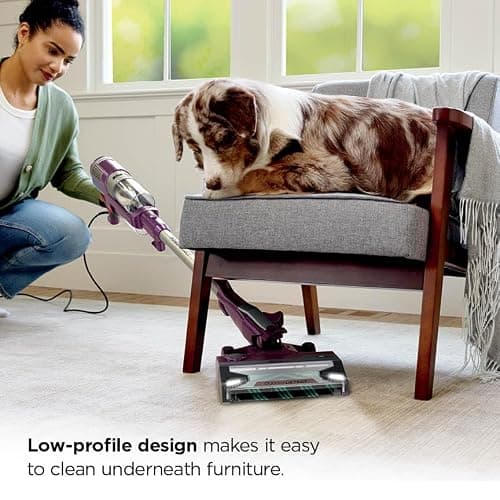 Shark POWERDETECT Ultra-Light Corded Stick Vacuum with DuoClean Technology, Self-Cleaning Brushroll for No Hair Wrap, Anti-Allergen Complete Seal, and Odor Neutralizer Technology, Purple, HZ4001AMZ thumbnail 3