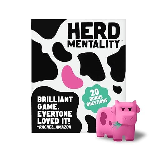 Herd Mentality Udderly Funny Family Board Game, Ages 10+ | Award-Winning Gift, Easy to Learn for 4-20 Players, Great Icebreaker, Family Game Night, Dodge the Pink Cow, Kids & Adults - Image 1
