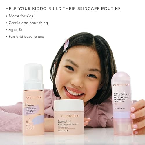 Evereden Kids Multi-Vitamin Hydrating Face Mist | Nourishing Face Spray, Preppy Skincare Essential for Ages 6+ | Clean Formula Safe for Sensitive Skin | Multi-Vitamin Complex, Peach & Mango Juice thumbnail 3