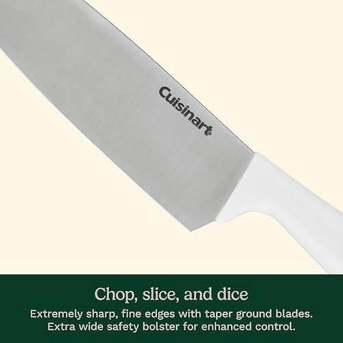 Cuisinart Block Knife Set, 12pc Cutlery Knife Set with Steel Blades for Precise Cutting, Lightweight, Stainless Steel, Durable & Dishwasher Safe, C77SSW-12P thumbnail 5