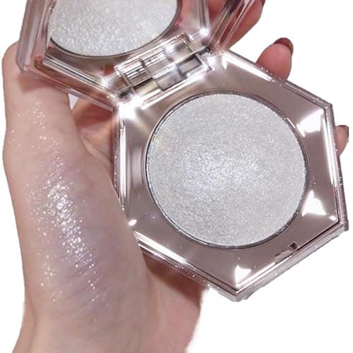 KARLOR Paletta illuminante per il viso, Shimmer Glitter Bronzer, Pealen bianco, viso e guancia, evidenziatore con brillantini, polvere lucida ad alta pigmentazione, durevole - Image 1