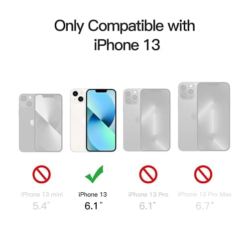 JETech Magnetic Case for iPhone 13 6.1-Inch Compatible with MagSafe, Translucent Matte Back Slim Shockproof Phone Cover (Starlight) thumbnail 2