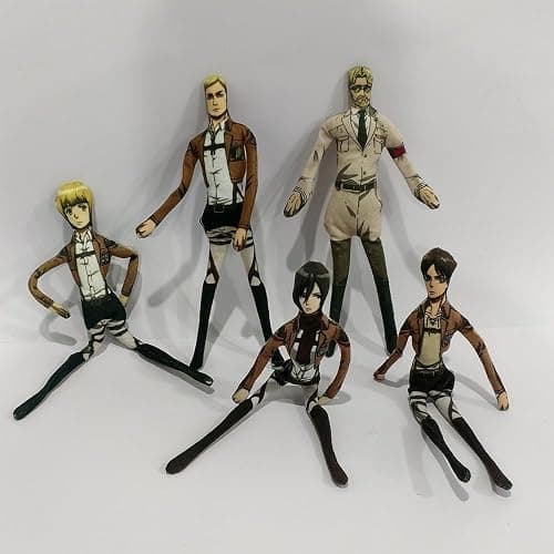Eren Jaeger Plush Built-in Wire Frame Anime Twistable Plush Figure Hange Zoe Armin Arlert Soft Stuffed Aniaml Pillow thumbnail 4