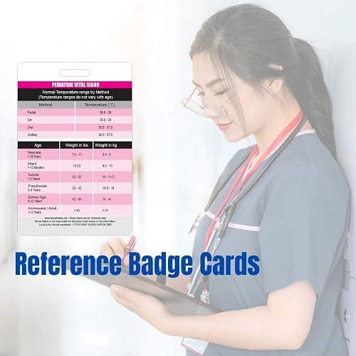Nurse Nation 30 Vertical Nursing Badge Reference Cards - Lab Values, EKG, Vitals, and More! (Bonus Cheat Sheets) Excellent Gift for Nurses, Nursing Students, and Other Med. Workers! thumbnail 6