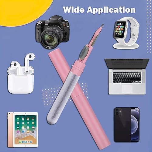 Cleaner Kit for Airpods,Earbuds Cleaning kit for Airpods Pro 1 2 3, Multi-Function Cleaning Tool with Brush Flocking Sponge for Wireless Earphones Bluetooth Headphones Case Camera and Phone (Pink) thumbnail 5