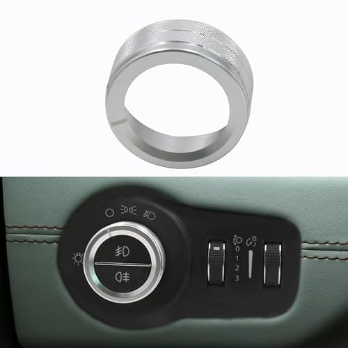 sumaikeji Fits for Jeep Compass 2022-2025 Headlight Air Conditioner Knob Trim Auto Parts(Compass,Silver) thumbnail 2