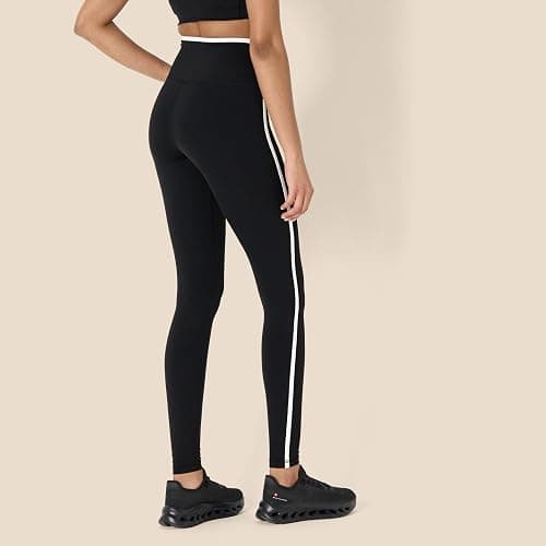 Amazon Essentials Women's Active FormFlex Buttery Soft High Waist 27.5" Inseam Full Length Yoga Leggings with Contrast Trim thumbnail 2