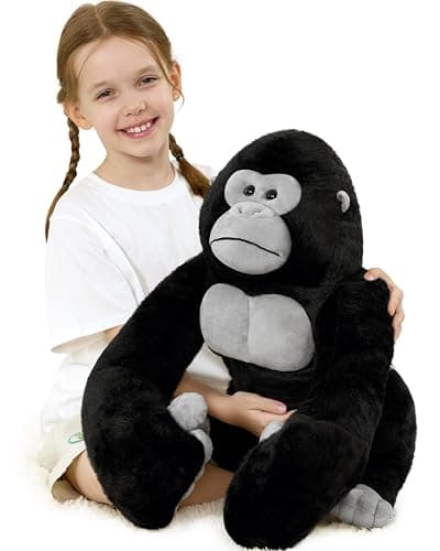 MaoGoLan Big Gorilla Stuffed Animal,23.6" Giant Gorilla Plush Toy,Soft and Cuddly Companion Plushie Gift for Gorilla Lover,Theme-Party Favor,Kids - Image 1