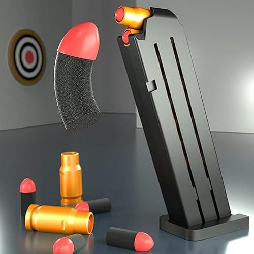 Toy gun with soft bullets, toy gun with ejectable magazine for safety training or play - unique gift (green) thumbnail 3