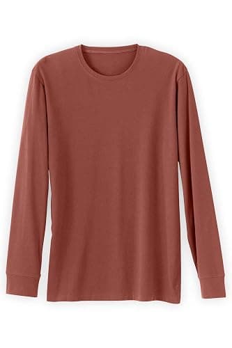 Fair Indigo Men's Organic All-Cotton Long Sleeve Crew Neck T-Shirt thumbnail 5