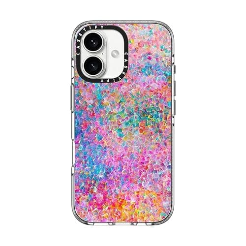 CASETiFY Clear iPhone 16 Case [Not Yellowing / 6.6 ft. 3X Military Grade Drop Protection/Magsafe] - My Neon Summer - Clear - Image 1