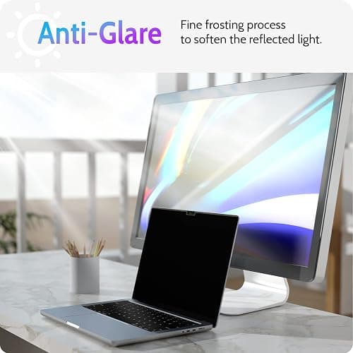 Peslv Magnetic Privacy Screen for MacBook Air 15 Inch (2023-2026, M2 M3 M4 M5) - A2941 A3114 A3241 A3448, 15inch Removable Matte Anti Blue Light Glare Filter for Mac Air 15.3" Laptop Computer thumbnail 4