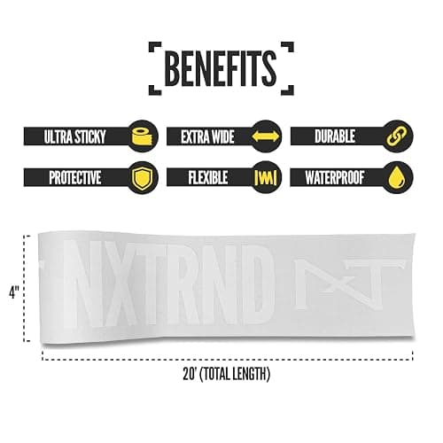 Nxtrnd TRF Turf Tape Football, Extra Wide Kinesiology Tape, Protects from Turf Burn (White) thumbnail 2