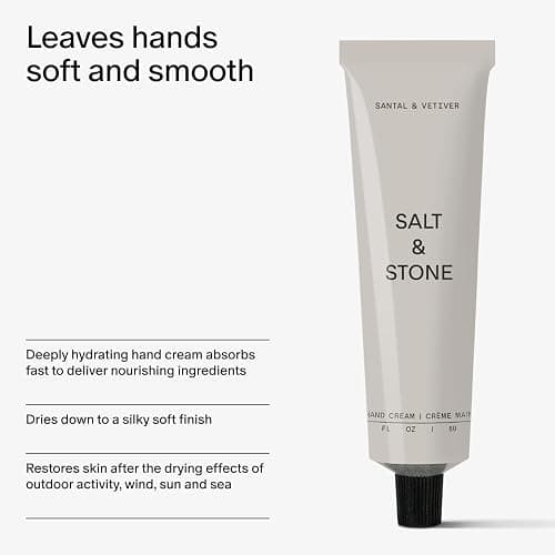 Salt & Stone Hand Cream for Women & Men | Santal & Vetiver | Hydrates, Nourishes & Softens Skin | Restores Dry Cracked Hands | Fast-Absorbing | Cruelty-Free & Vegan (2 fl oz) thumbnail 5