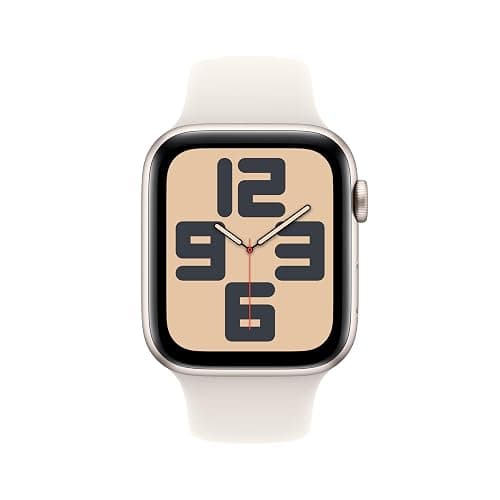 Apple Watch SE (2nd Gen) [GPS 44mm] Smartwatch with Starlight Aluminium Case with Starlight Sport Band. Fitness and Sleep Trackers, Crash Detection, Heart Rate Monitor, Water-Resistant thumbnail 2