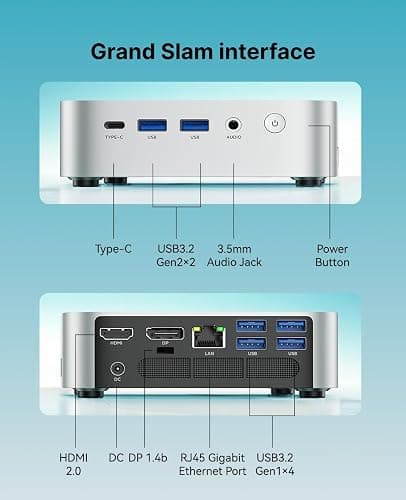 ACEMAGIC Mini Pc Windows 11 Pro, AMD Ryzen 4300U Processor up to 3.7 GHz Mini Computers, 16GB DDR4 256GB SSD, 4K Triple Display WiFi5 BT4.2 VESA Micro Small Pc for Business and Home, Mini Desktop thumbnail 4