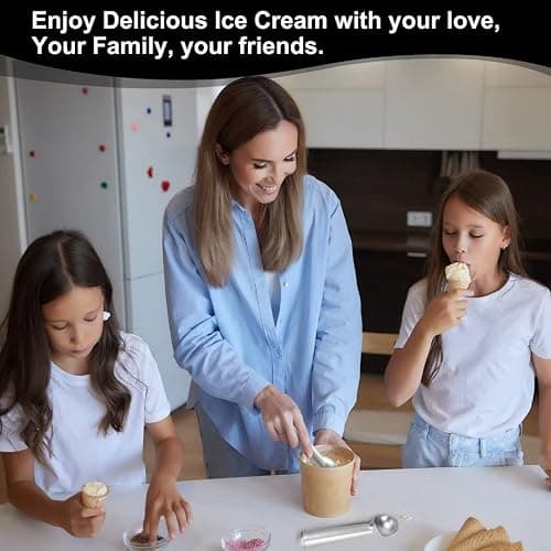 CUNSENR 7 inch Ice Cream Scoop - One-Piece Nonstick Aluminum Ice Cream Scooper - Professional Metal Ice Cream Spoon - Durable, Easy to Use & Clean - Lightweight Cookie Spoon - Scoop Ice Cream (Sliver) - Silver thumbnail 8