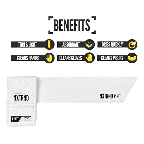 Nxtrnd Streamer Football Towel, Thin Sports Towel, Dries Hands & Football Accessories (White) thumbnail 5