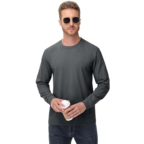 SnowElve Oversized T-Shirts for Women Men's Long Sleeve Vintage Tshirts Acid Wash Baggy T Shirts Loose Fit Sweatshirt thumbnail 3