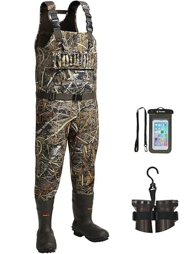 TIDEWE Hunting Wader with 1400&1600G Insulation Rubber Boot, 5mm Neoprene Waterproof Chest Wader for Fishing, Hunting - Image 1
