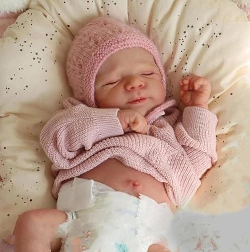 Zero Pam Silicone Baby Dolls Full Body-19'' Lifelike Reborn Baby Dolls Girl, Realistic Babys Doll, Anatomically Correct Girl, Sleeping Newborn Babies Doll, Reborn Babies, Real Life Babys for Girls thumbnail 6