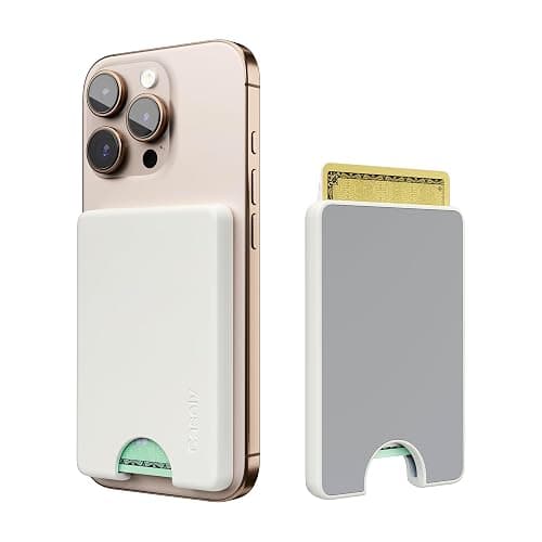 Casely MagWallet | Soft White | Slim Wallet Card Holder | Compatible with MagSafe | Soft-Touch Hard Silicone | Holds Up to 3 Cards thumbnail 6