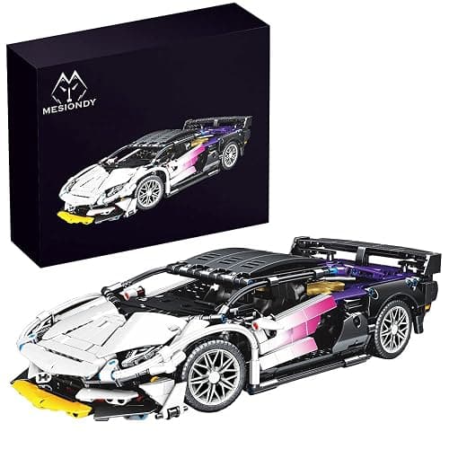 Mesiondy Sports Car Building Blocks Toys Boys or Adults Kits,1:14 MOC Building Set Raceing Car Model,Cars for Boys Age 12-16 8-14,1337 Pieces - Image 1