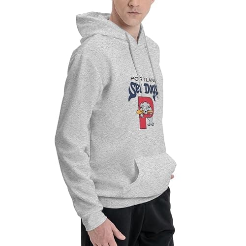 Portland Sea Dogs University Mens Pullover Hooded Padded Sweatshirt,Mens Casual Hooded Sweatshirt thumbnail 2