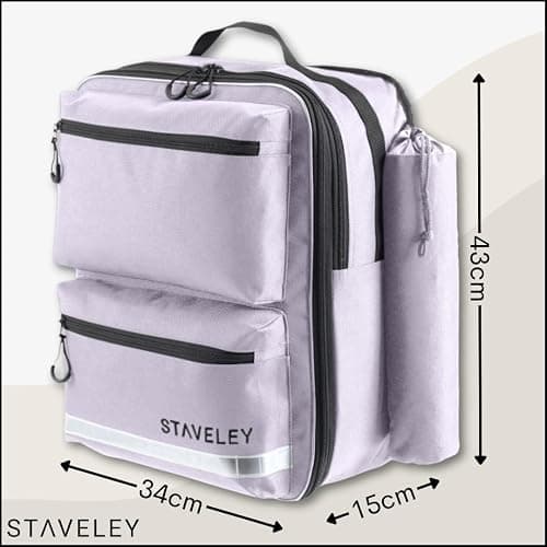 Staveley XL Expandable Mobility Scooter Bag for Electric Mobility Scooters & Boot Scooters - Back of Seat Bag (Purple) thumbnail 2
