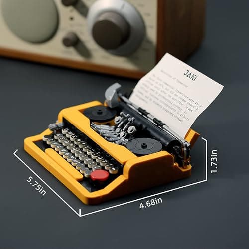 ENJBRICK Typewriter Building Set Compatible with Lego for Adults,Ideas Cute Building Toys for Girls 8-14 Years,Christmas Toys for Kids thumbnail 3
