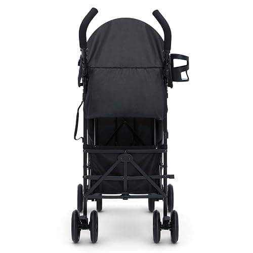 Jeep AdventureGlyde Stroller by Delta Children - Lightweight Travel Stroller with Smoothest Ride & Compact Fold, 3-Position Recline, Extra Large Storage Basket, Black/Grey thumbnail 10