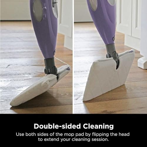 Shark Steam Pocket Mop with 2 Washable Double-sided Pads, Chemical-Free Cleaning, Swivel Steering, Lightweight, Steam Cleaner for sealed Hard Floors, Hardwood, Marble, Tile, Purple, S3501 - Steam Pocket Essentials thumbnail 5