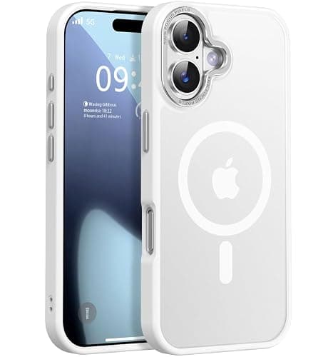 Newfuture Magnetic for iPhone 17 Case [Compatible with Magsafe] [Military Grade Drop Protection] Translucent Matte Anti-Scratch Shockproof Protective Phone Cover 6.3 Inch, Frosted White - Image 1