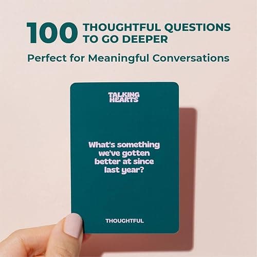 Talking Hearts Conversation Cards - Couple Card Game for Date Nights & Travel Adventures | Great Gift for Couples - 200 Questions & 2 Wild Cards thumbnail 4