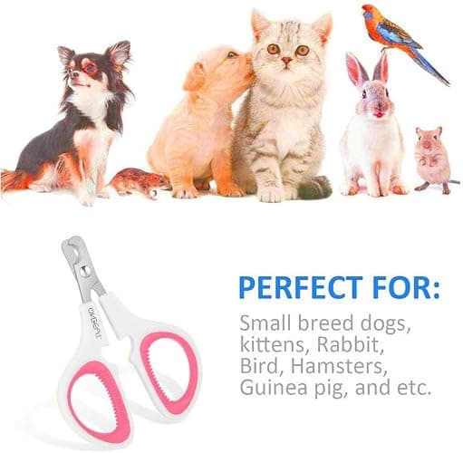 OneCut Pet Nail Clippers, Update Version Cat & Kitten Claw Nail Clippers for Trimming, Professional Pet Nail Clippers Best for a Cat, Puppy,Rabbit, Kitten & Small Dog,Sharp & Safe (Pink) thumbnail 5